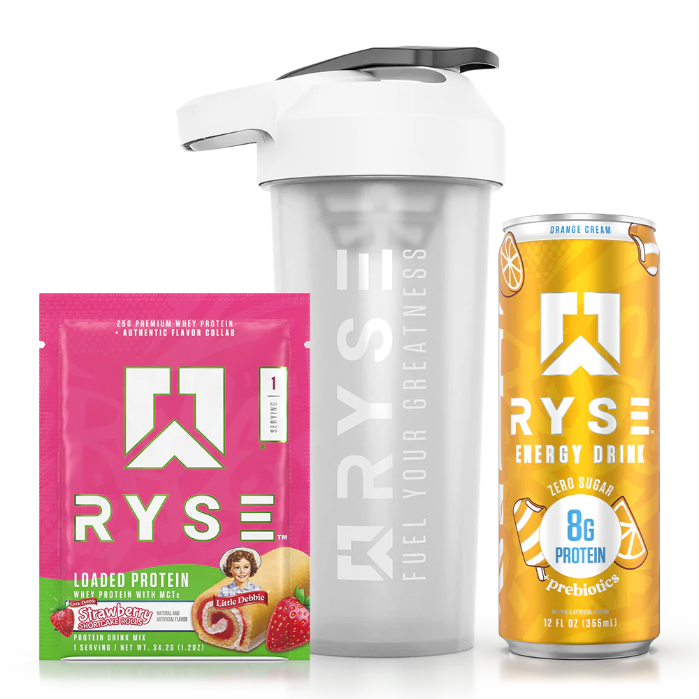 12oz RYSE Energy Drink + SportShaker + Protein Sample Pack - Image 2